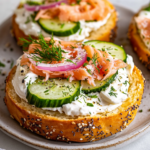Bagel with Cream Cheese and Smoked Salmon recipe