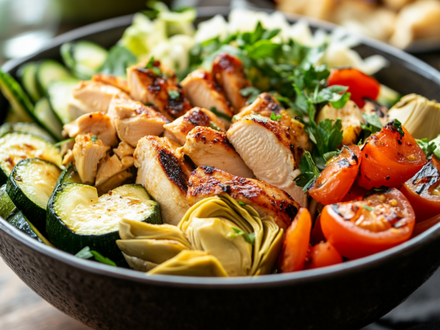 Chicken, Zucchini, and Artichoke Salad Recipe