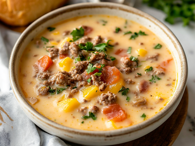 Creamy Cheesy Cheeseburger Soup: A Comforting Delight