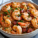 Rice Cooker Garlic Shrimp with Chorizo