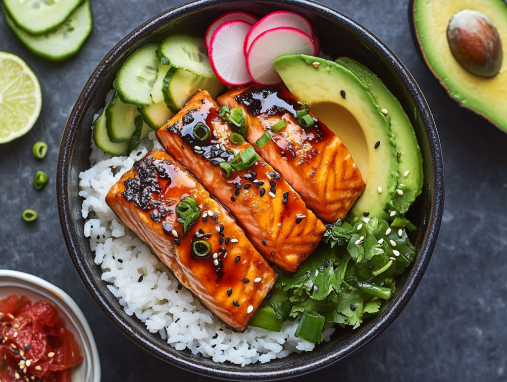 Sticky Miso Salmon Bowl: A Flavorful, Healthy recipe