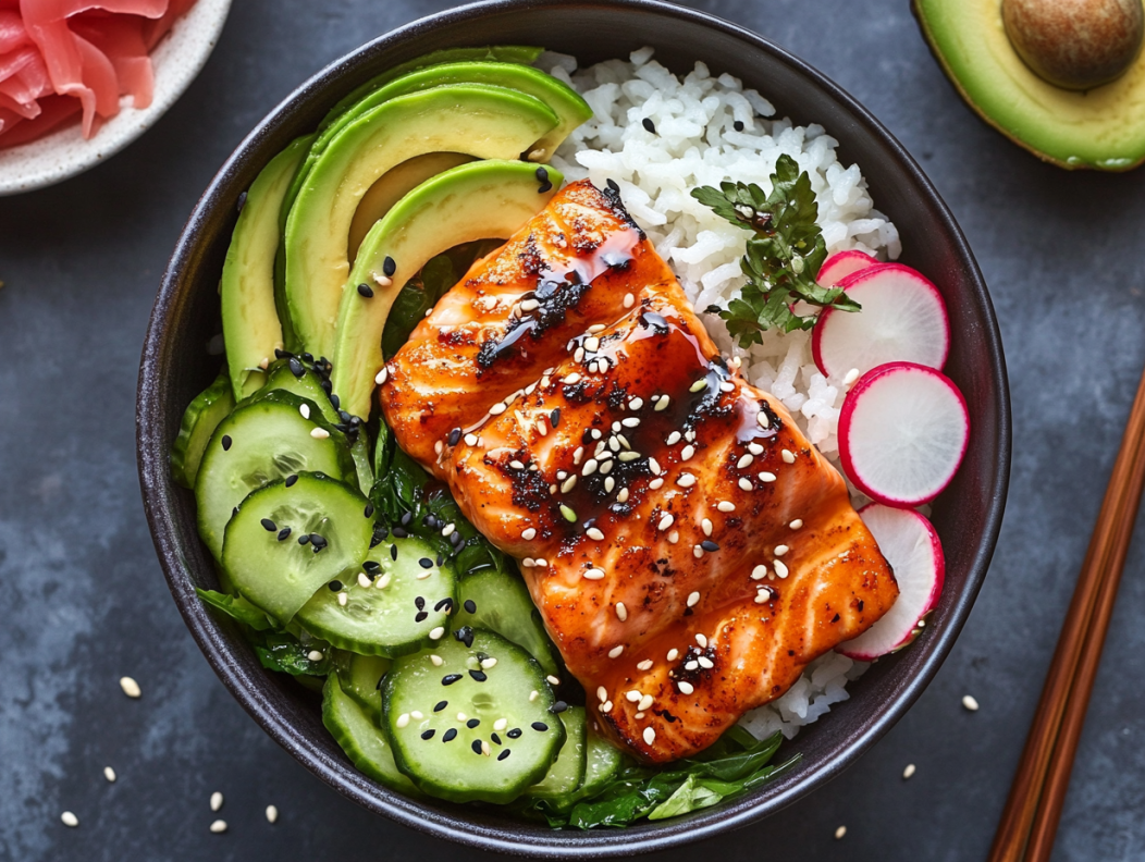 Sticky Miso Salmon Bowl