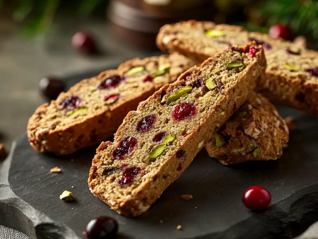 Cranberry Pistachio Biscotti : A Delicious Crunchy Treat